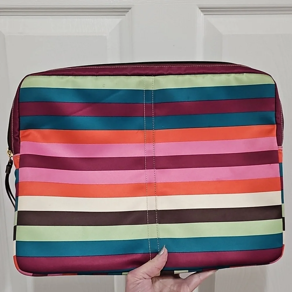 Coach Multicolor Striped Laptop Sleeve